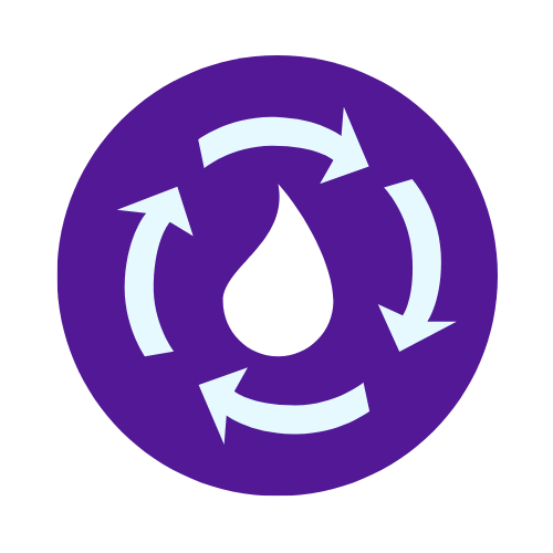 Water drop with surrounding arrows