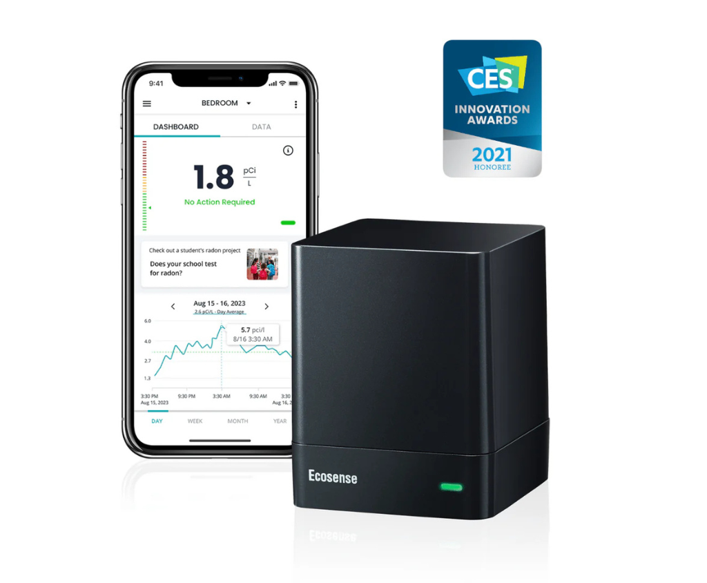 Continuous Digital Radon Monitor and app on phone