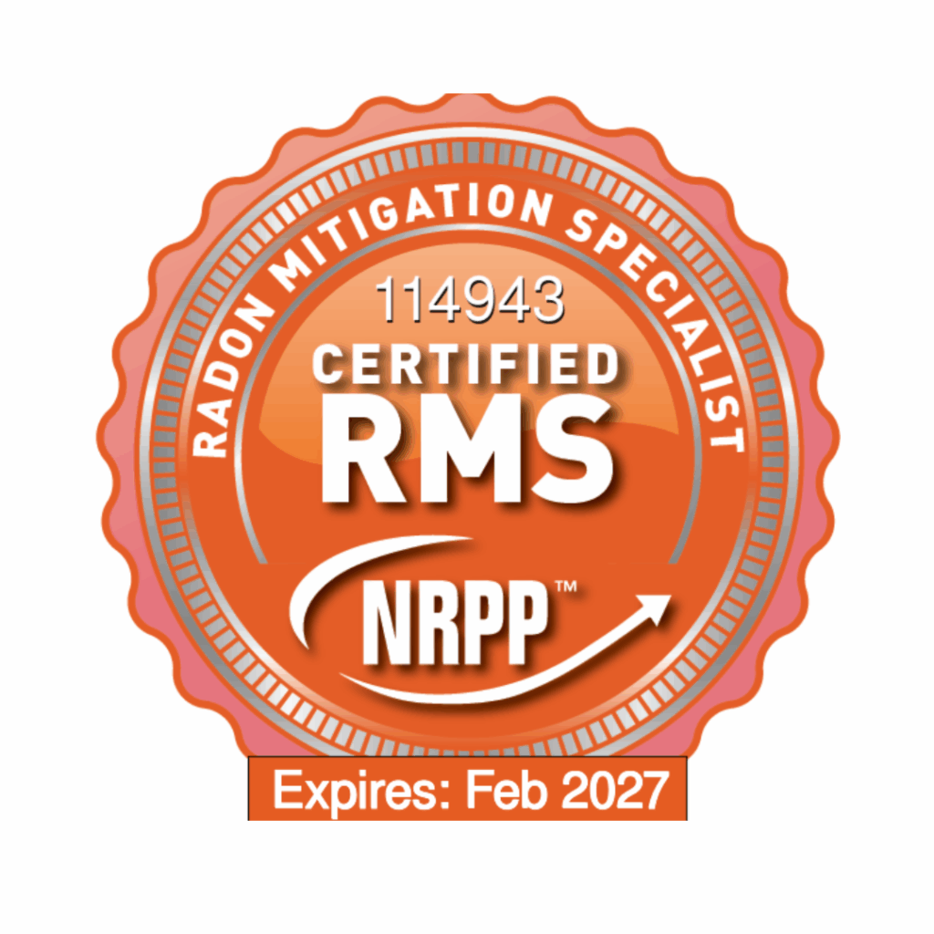 Radon Mitigation Specialist Certified RMS NRPP logo