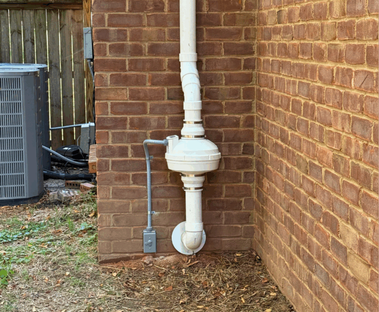 Complete Radon Mitigation Services installed on home